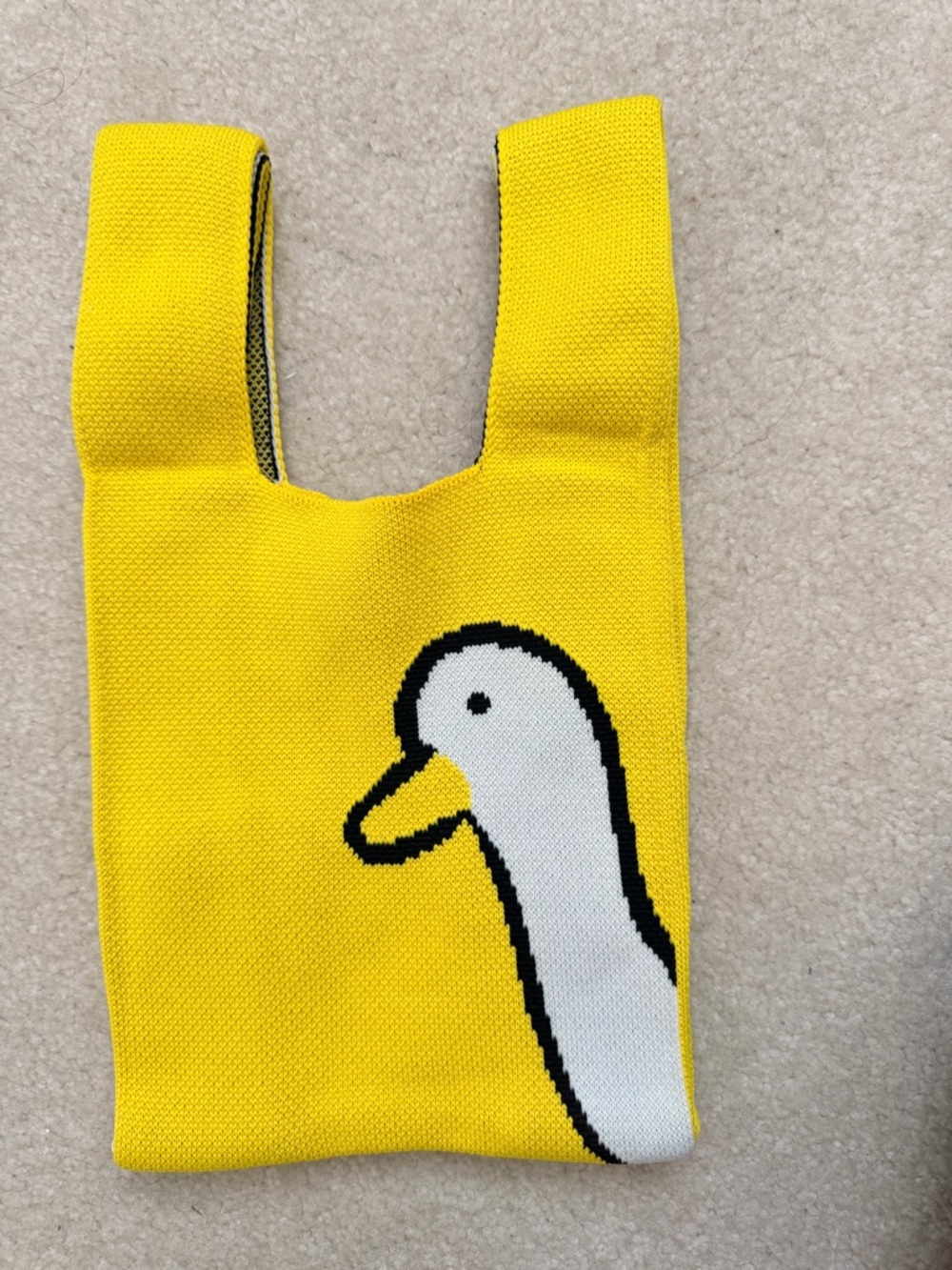 Yellow Duck Knit Gift Tote Bag